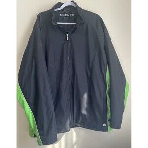 KENPO Men’s Jacket Green & Black 2xl Lined, Wind And Rain Resistant